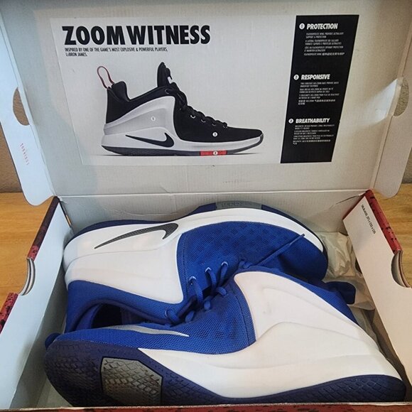 Nike Zoom Witness LeBron James Mens Size 12 Basketball Shoes Blue 860272-400 - Picture 15 of 16